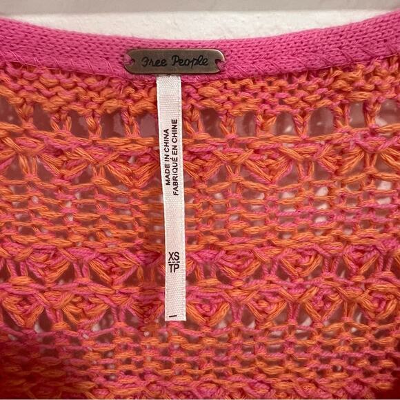 Free People Womens Hot Tropics V Neck Sweater Pullover Long Sleeve XS - Picture 5 of 9